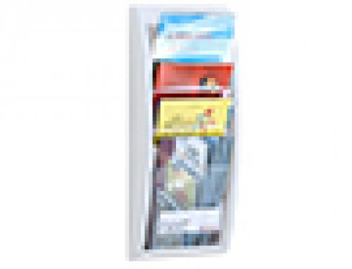 Expositor mural fast-paperflow din a4 branco 4 compartimentos 650x290x95 mm , Paperflow , 76114 , 3660141133301